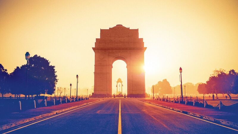 Sunset View near India Gate in New Delhi